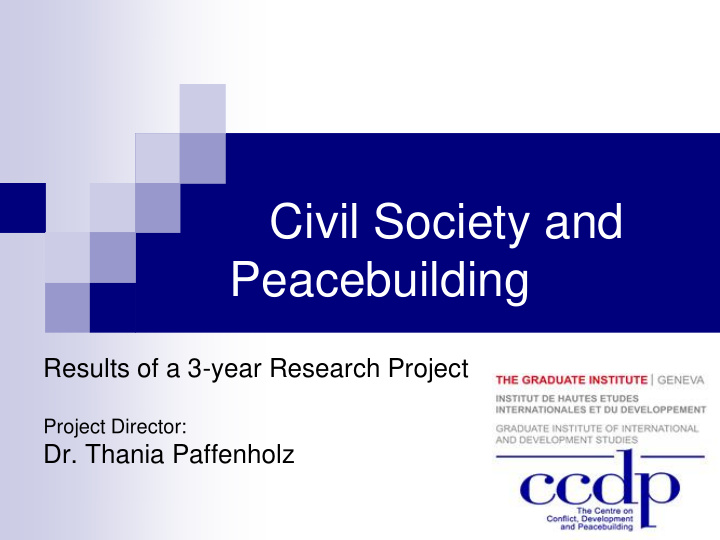 civil society and peacebuilding
