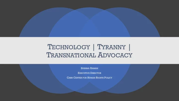 t echnology t yranny