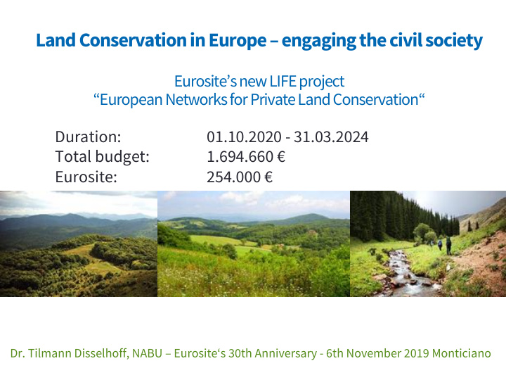 land conservation in europe engaging the civil society