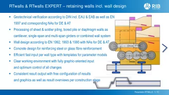 RTwalls &amp; RTwalls EXPERT  retaining walls incl. wall design  Fertigteiltrger FERMO -