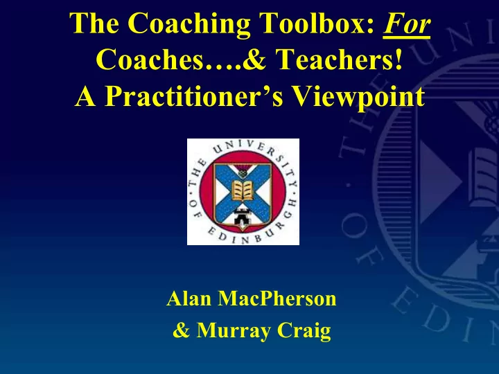 a practitioner s viewpoint