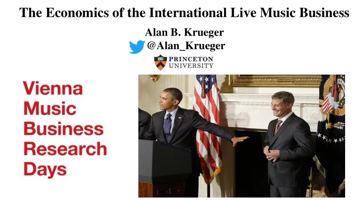the economics of the international live music business