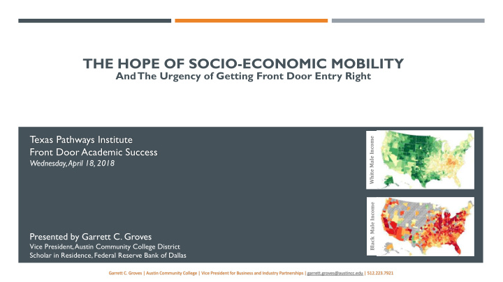the hope of socio economic mobility