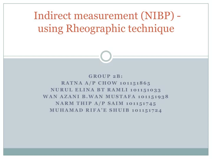 indirect measurement nibp
