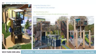 #1  WHAT DO YOU THINK?  College Wood Elementary School:    Students liked the towers and bridges