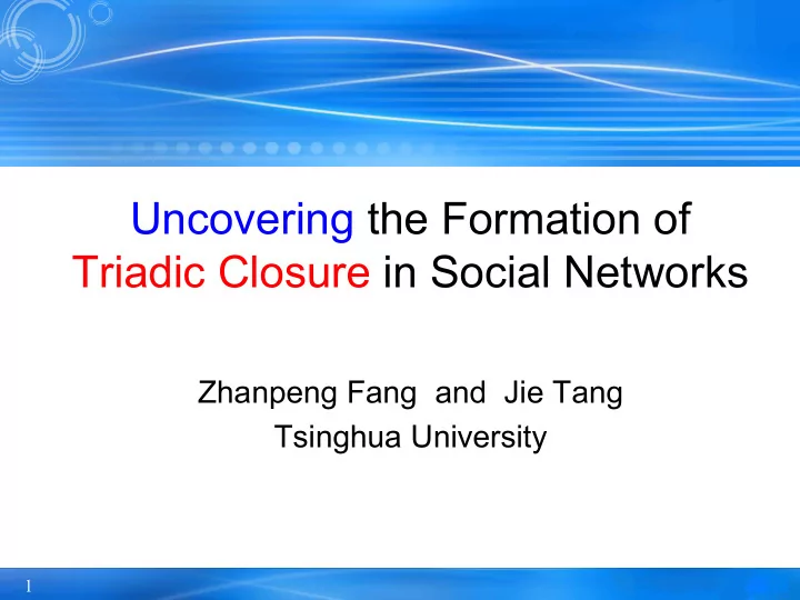 uncovering the formation of triadic closure in social