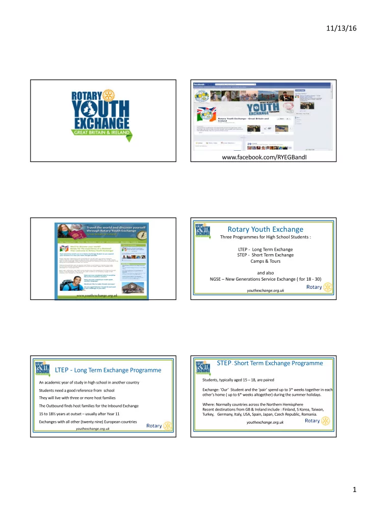 rotary youth exchange