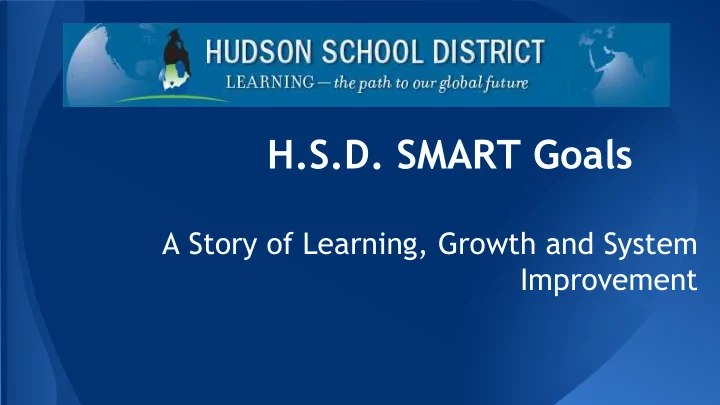 h s d smart goals