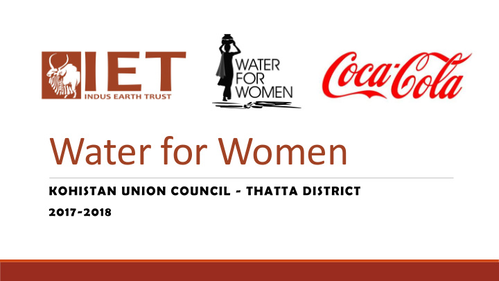 water for women