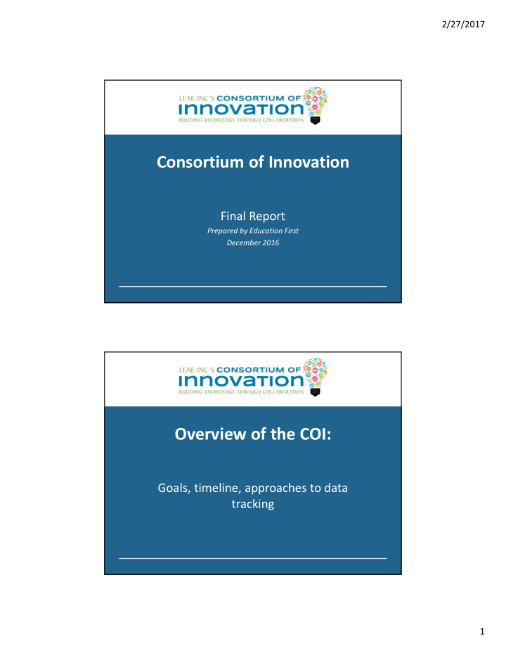 consortium of innovation