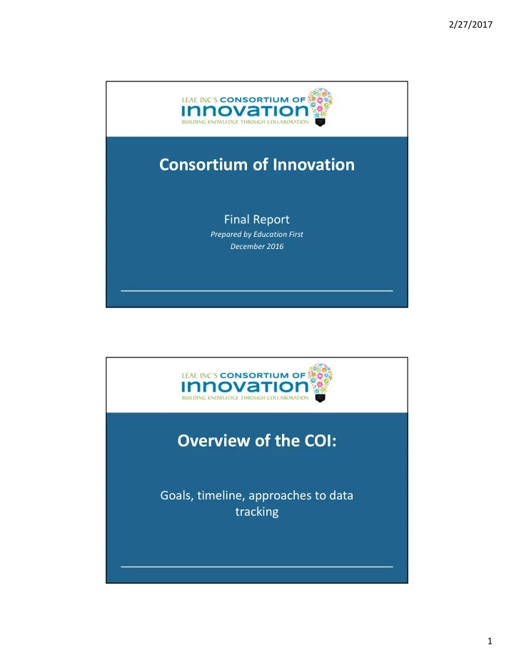 consortium of innovation