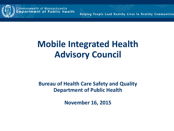 mobile integrated health advisory council