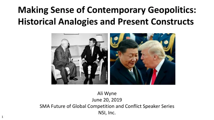 making sense of contemporary geopolitics historical
