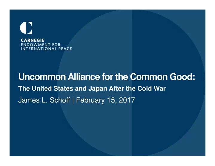 uncommon alliance for the common good