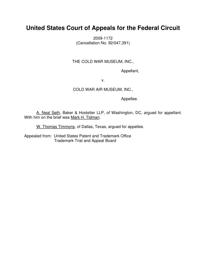 united states court of appeals for the federal circuit