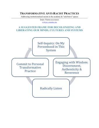 Self-Inquiry:  On  My    Personhood  in  This    System    Engaging