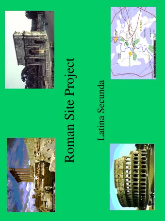 Roman Site Project  Latina Secunda  FLAVIANUM  AMPHITHEATRUM   Aedificatum est in  lacus