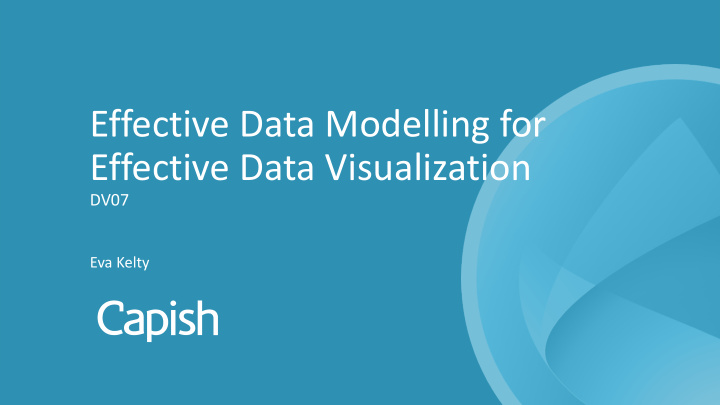 effective data modelling for effective data visualization