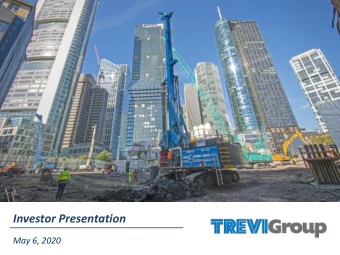 Investor Presentation  May 6, 2020  Disclaimer and other information (1/2) This document has been