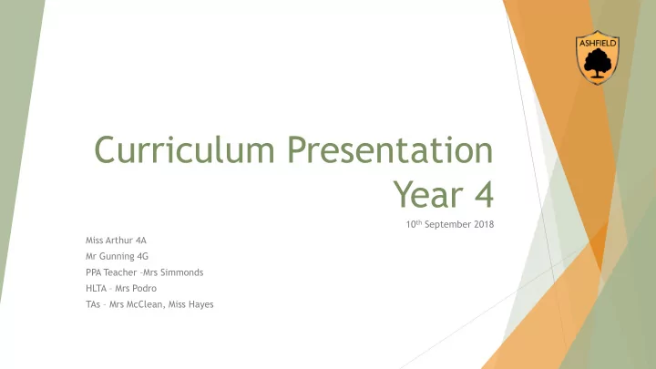 curriculum presentation