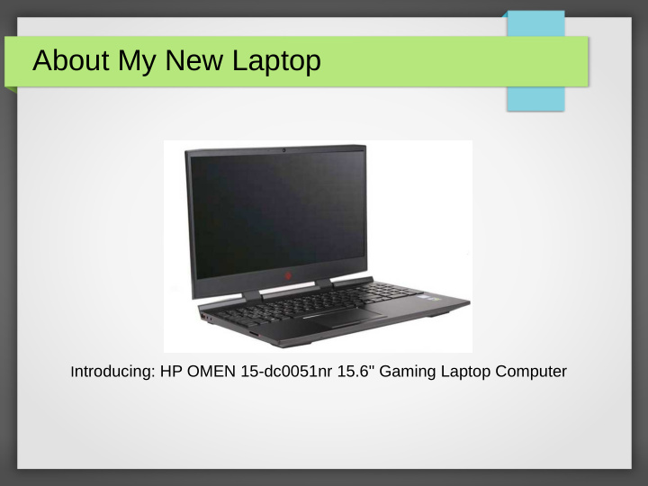 about my new laptop