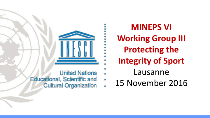 mineps vi working group iii protecting the integrity of