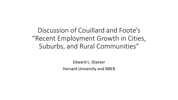 discussion of couillard and foote s recent employment