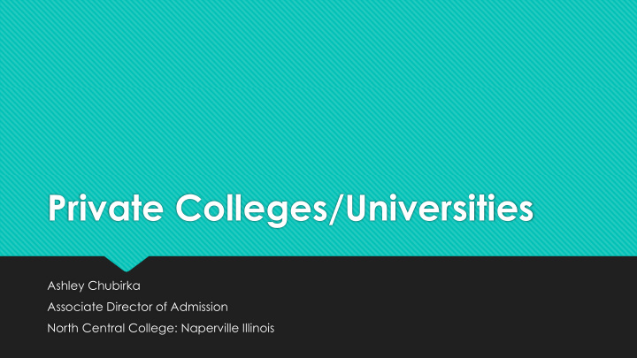 private colleges universities