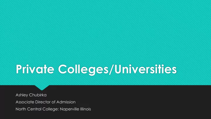private colleges universities