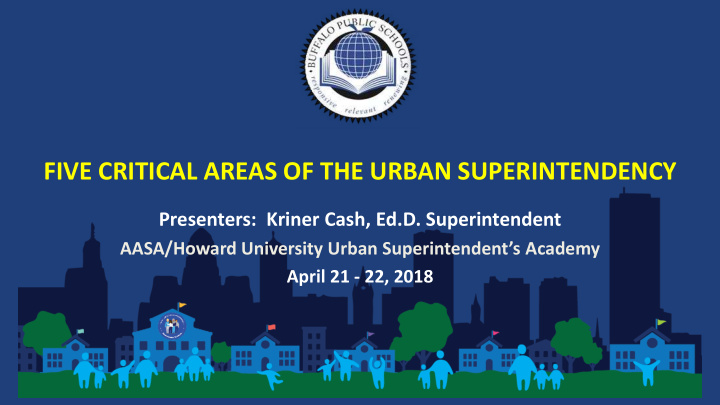 five critical areas of the urban superintendency