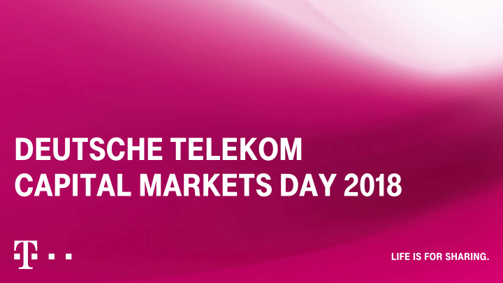 deutsche telekom capital markets day 2018 finance