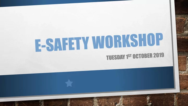 what is e safety