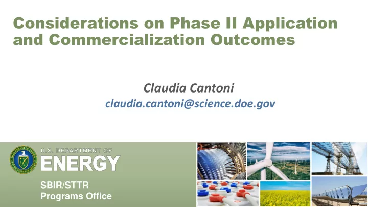 and commercialization outcomes