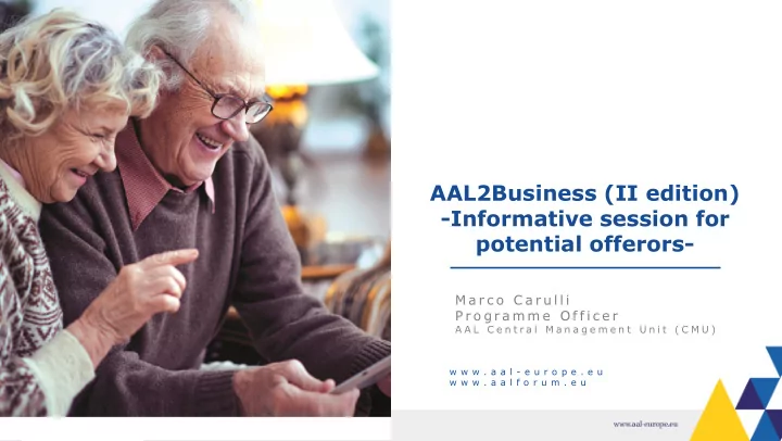aal2business ii edition informative session for potential