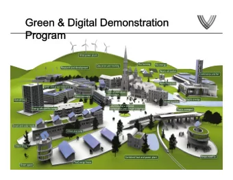 CLEANTECH DEMONSTRATION  Program  Addressing a Critical Gap  Growth, #, $  Demonstration  Program
