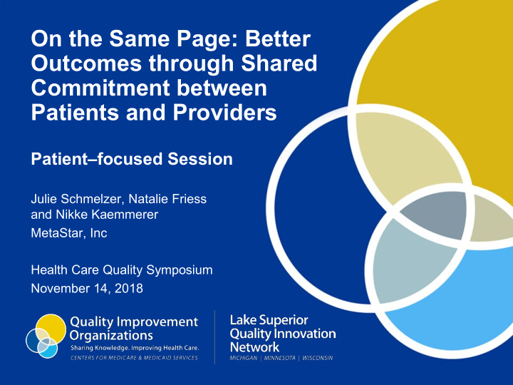 on the same page better outcomes through shared