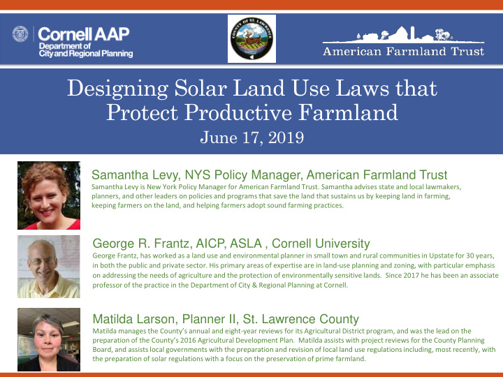 designing solar land use laws that protect productive