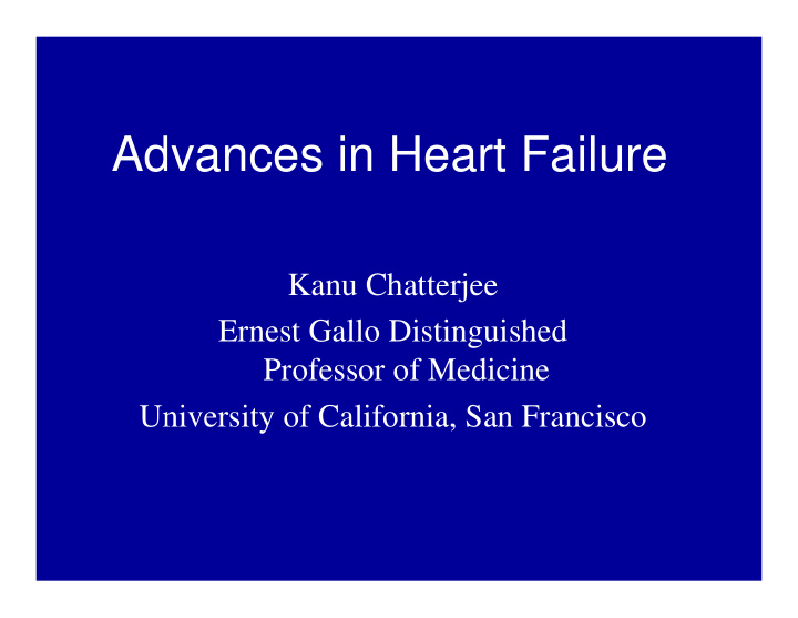 advances in heart failure