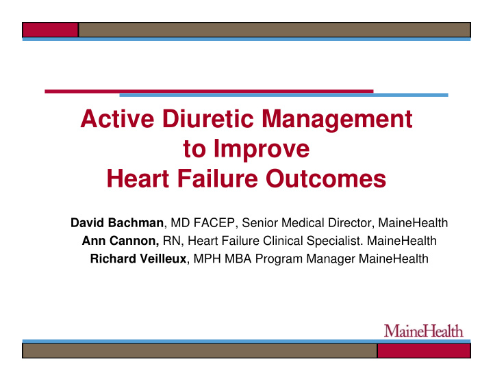 active diuretic management to improve heart failure