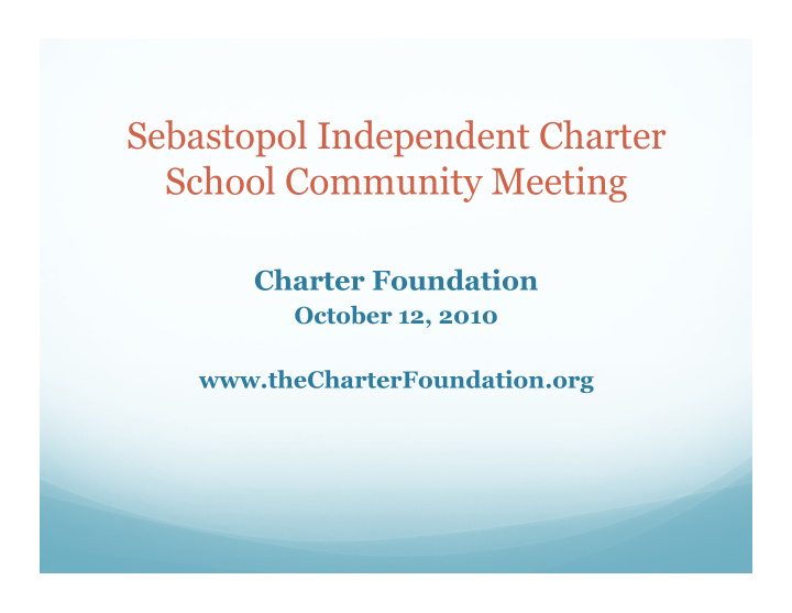 sebastopol independent charter school community meeting