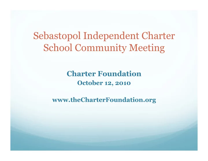 sebastopol independent charter school community meeting