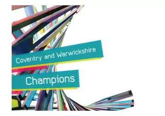 Adam Dent  Coventry and Warwickshire Champions 19 th September  Royal Shakespeare Company 21