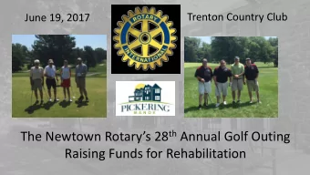 Raising Funds for Rehabilitation  Reh  ehab  abil  ilitat  itation  ion Se  Services  ices