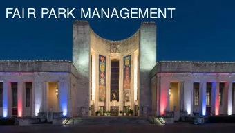 FAIR PARK MANAGEMENT  AGENDA  Summary of Responsibilities  Organizational Structure  Fair