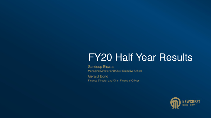 fy20 half year results