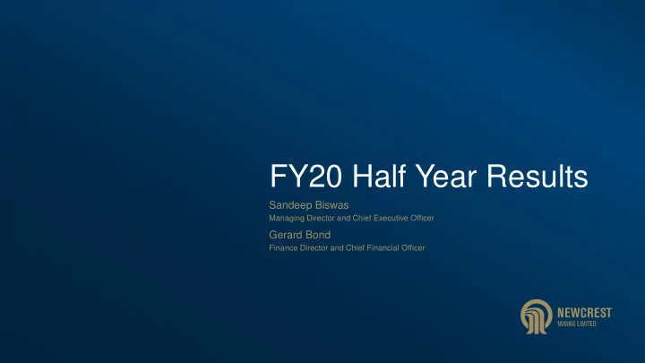 fy20 half year results