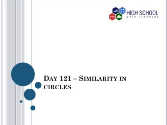 We claim that all circles are similar.  Proof. Consider two circles of radius  and  not