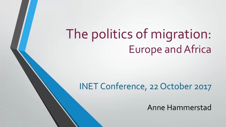 the politics of migration