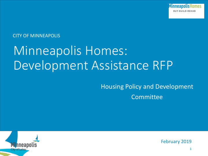 minneapolis homes development assistance rfp