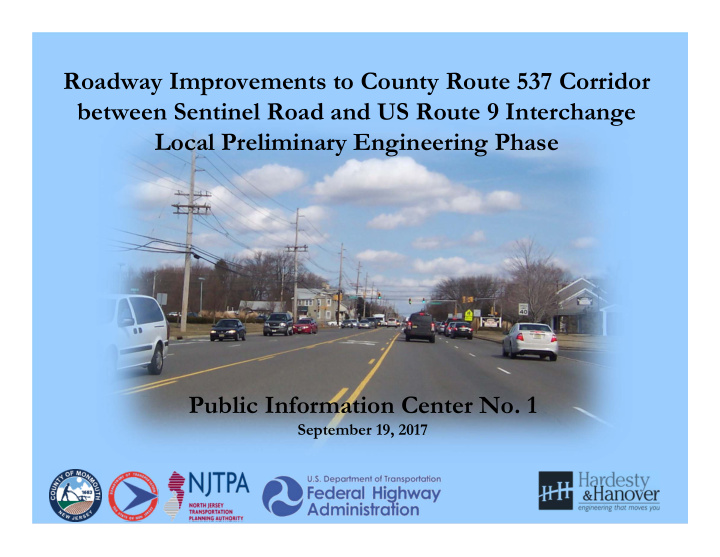 roadway improvements to county route 537 corridor between